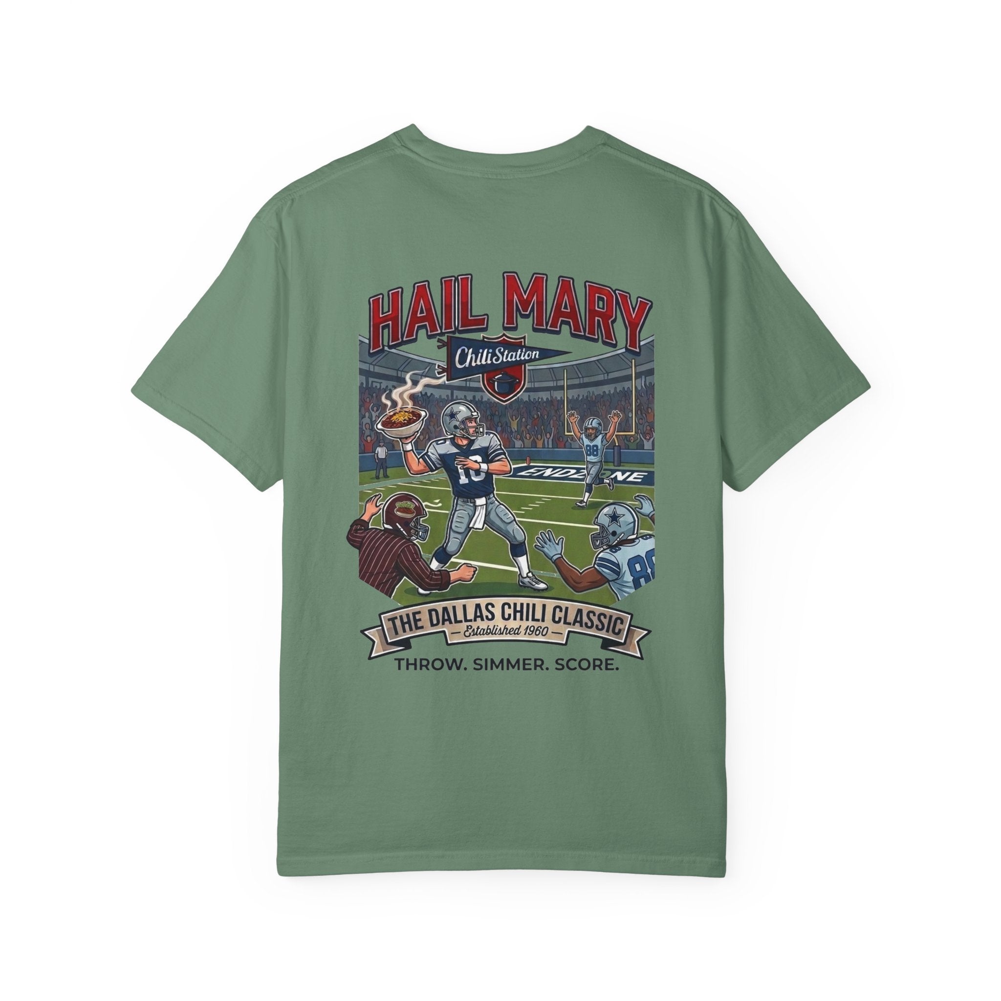 HAIL MARY — Dallas Chili Classic Football Tee | Bowl Games