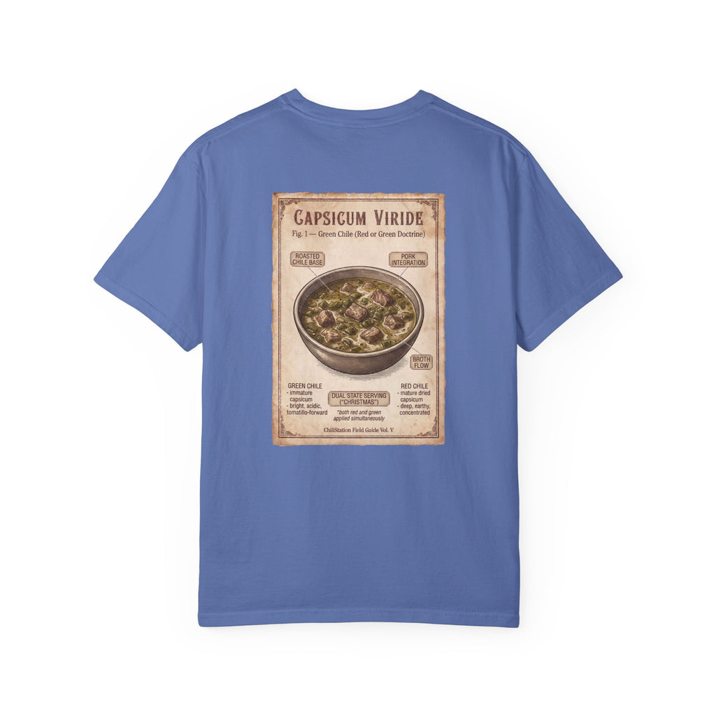 Green Chili Stew T-Shirt — Capsicum Viride Recipe Vintage Graphic Tee