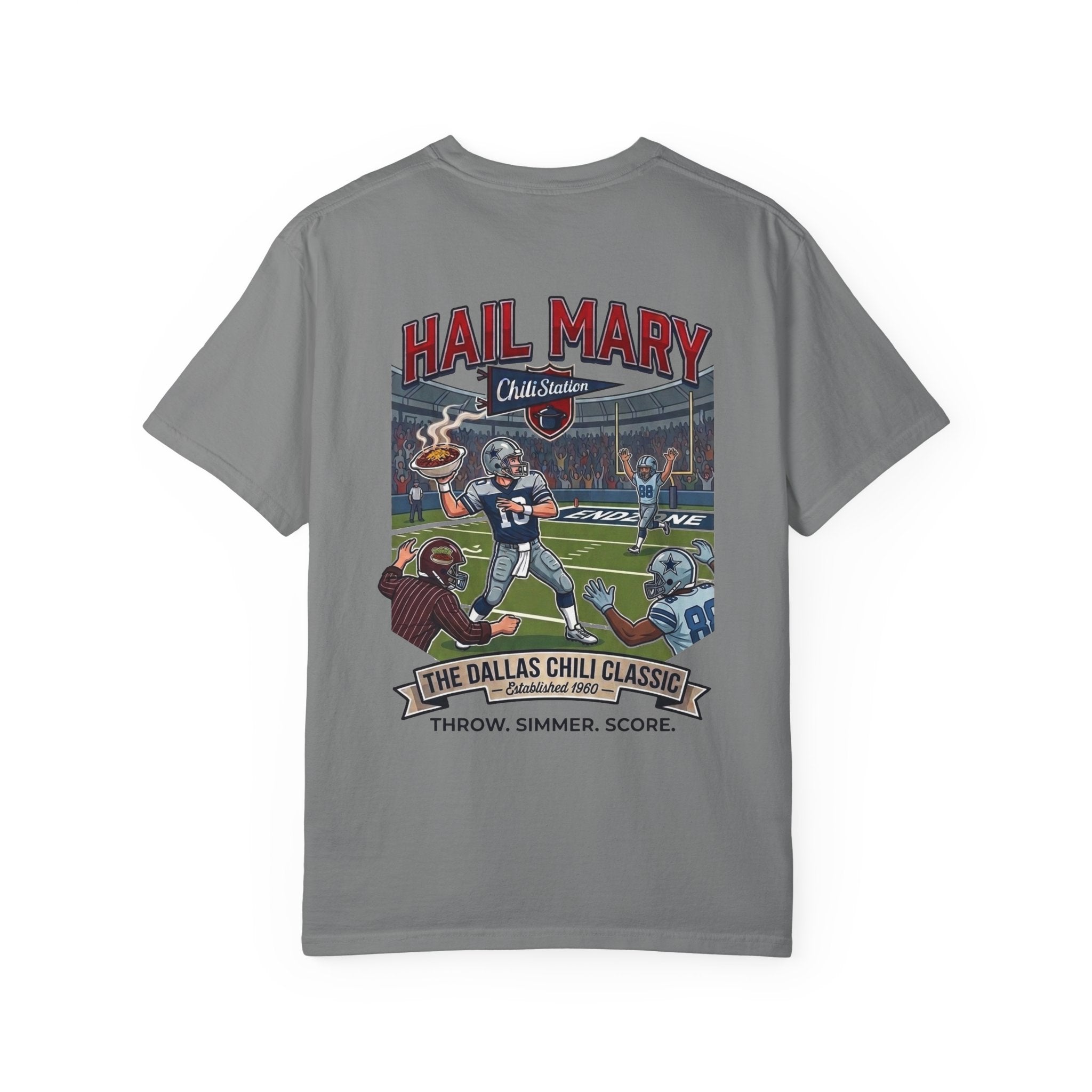 HAIL MARY — Dallas Chili Classic Football Tee | Bowl Games