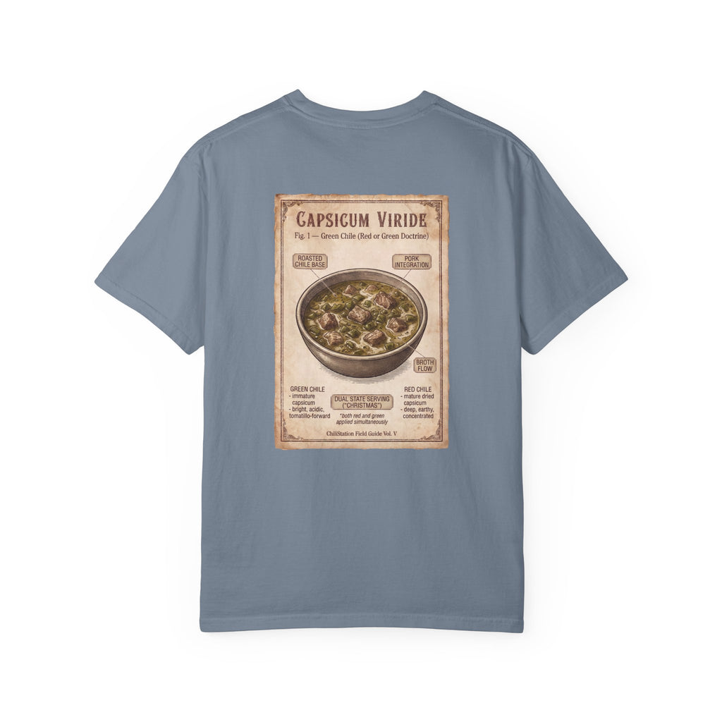 Green Chili Stew T-Shirt — Capsicum Viride Recipe Vintage Graphic Tee