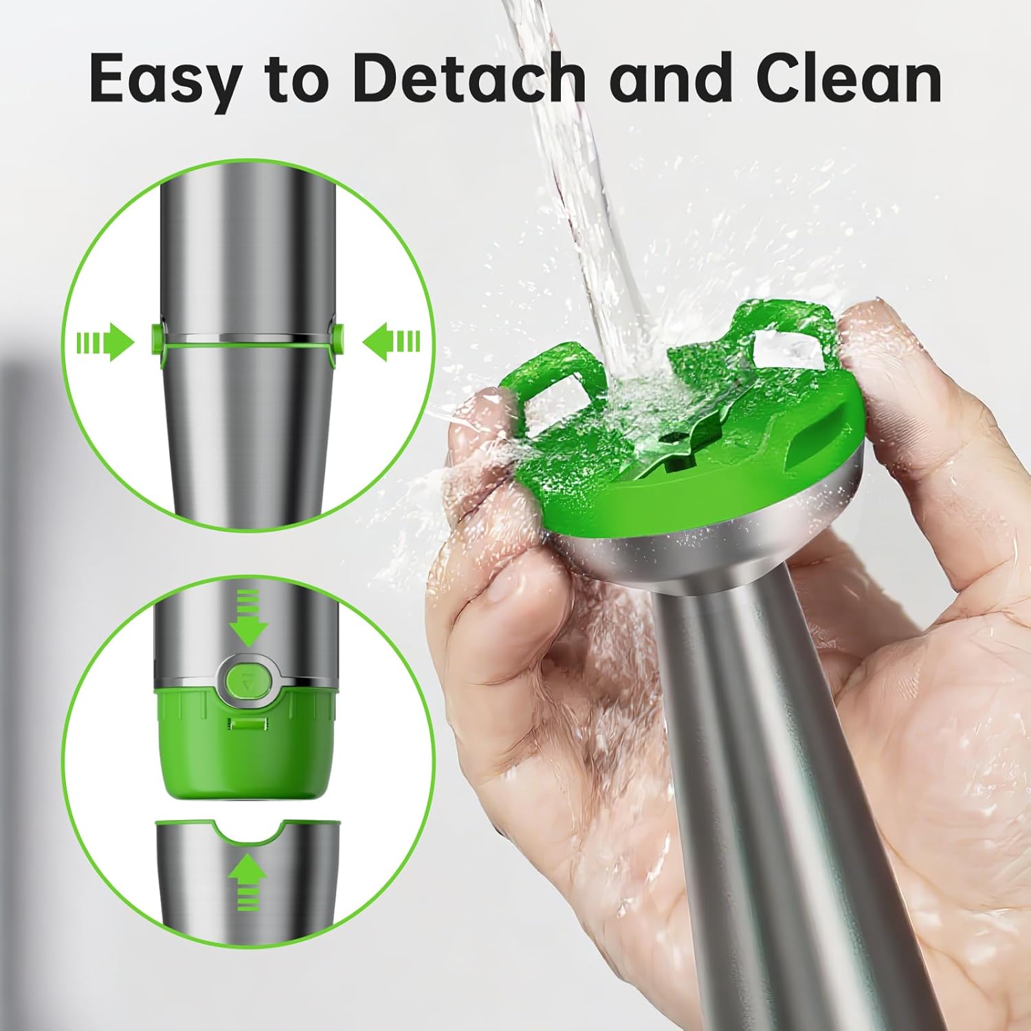 Turelar Immersion Blender Handheld Corded Hand Blenders Set 1100W, Trigger Variable Speed 5 in 1 Stick Emulsifier with Chopper, Whisk and Frother for Soup, Baby Food and Smoothies,Black