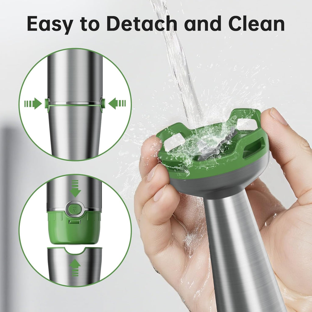 Turelar Immersion Blender Handheld Corded Hand Blenders Set 1100W, Trigger Variable Speed 5 in 1 Stick Emulsifier with Chopper, Whisk and Frother for Soup, Baby Food and Smoothies,Black