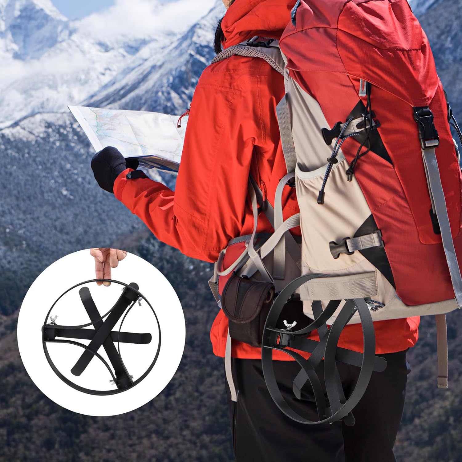 Cooking Tripod for Campfire, 9.8Inch Durable Steel Campfire Tripod for Cooking for Dutch Oven Outdoor Cooking, Foldable Fire Pit Stand with Black Heat Resistant Coating