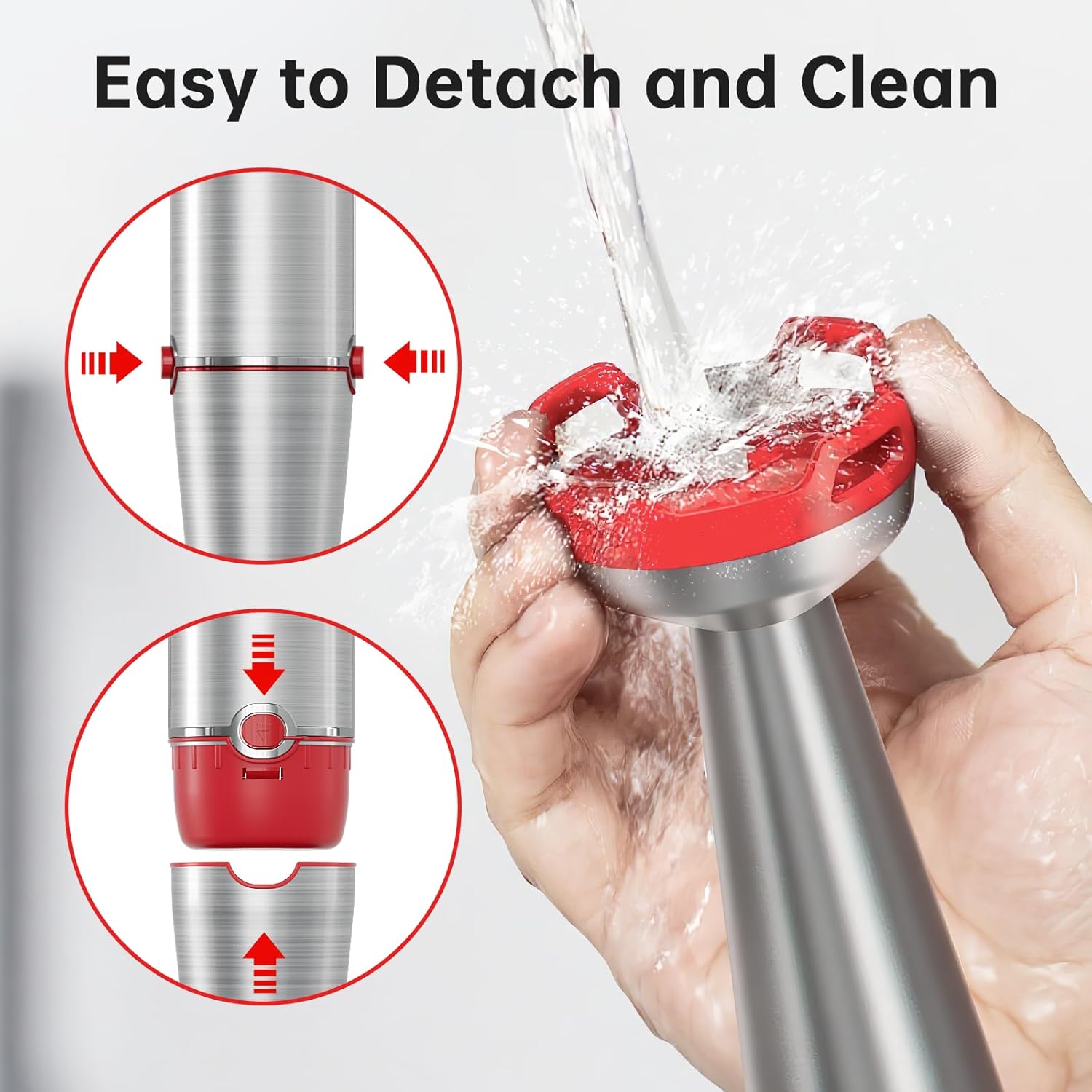 Turelar Immersion Blender Handheld Corded Hand Blenders Set 1100W, Trigger Variable Speed 5 in 1 Stick Emulsifier with Chopper, Whisk and Frother for Soup, Baby Food and Smoothies,Black