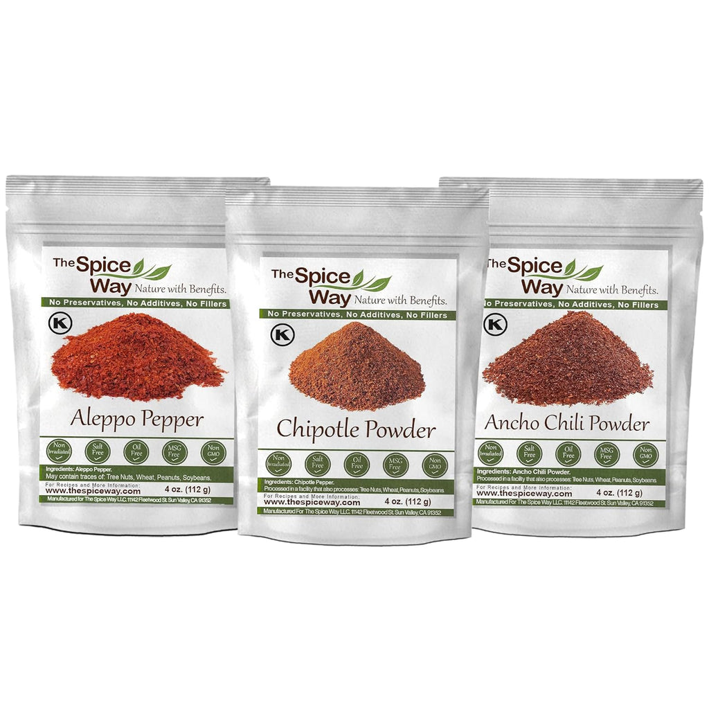 The Spice Way Pepper Powders Bundle - 4 oz each bag