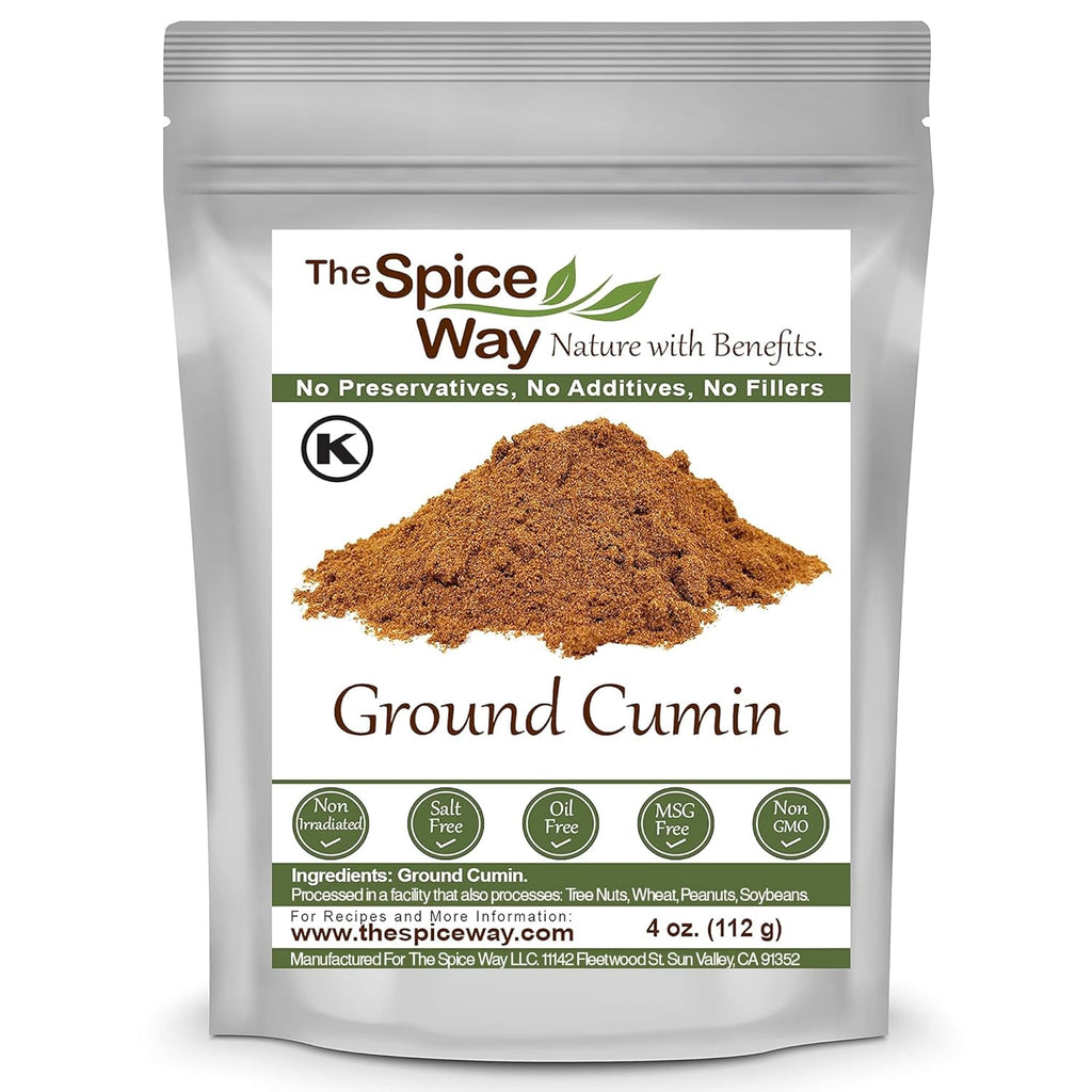 The Spice Way Ground Cumin - powder made from premium whole cumin seeds 4 oz resealable bag